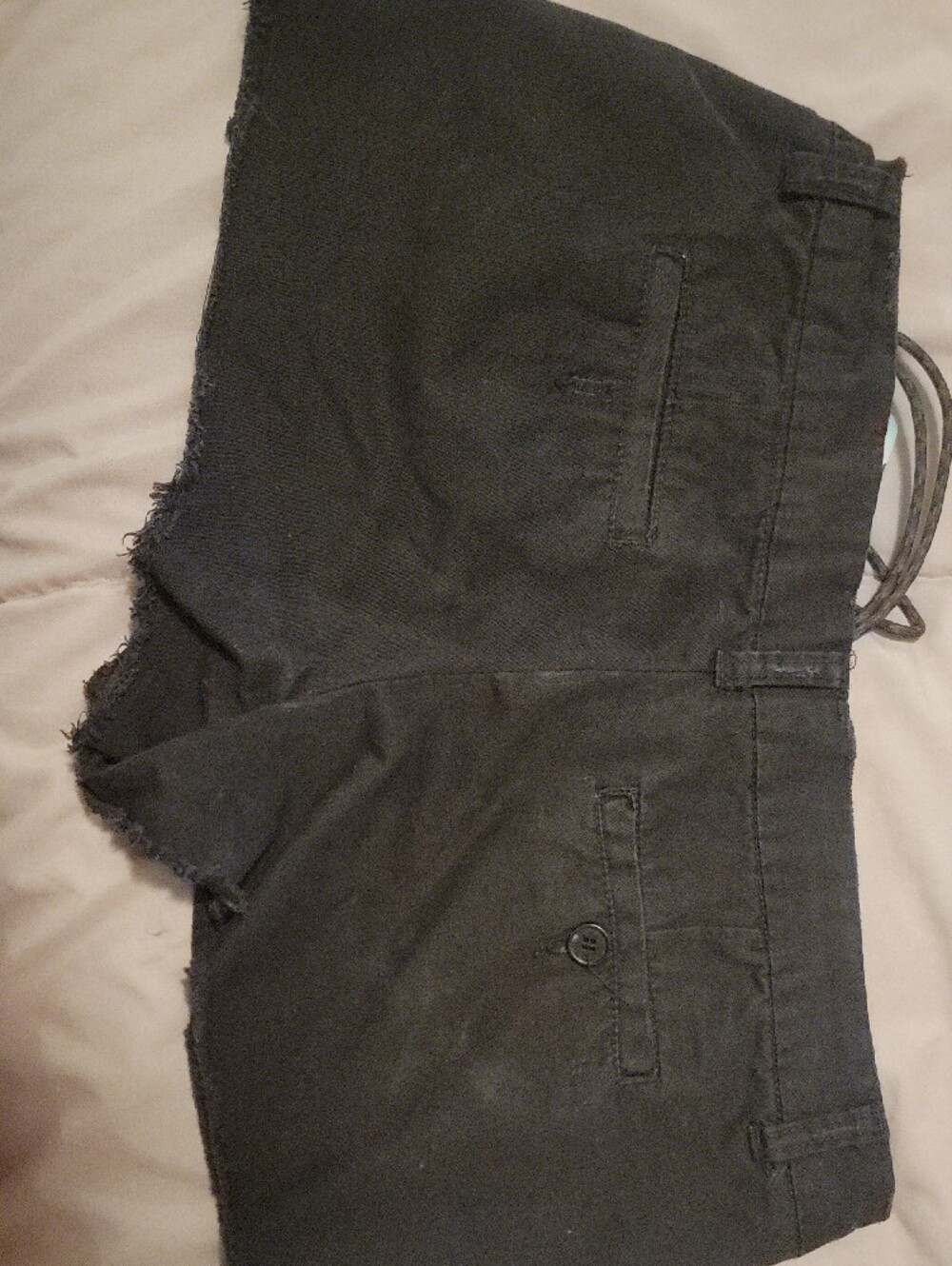 BKE Black Denim Shorts with Silver Pyramid Studs - Picture 2 of 2